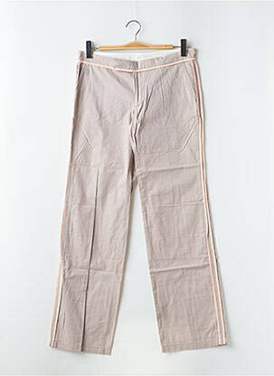Pantalon drept țesătură poplin talie joasă roz LADY SOUL femeie