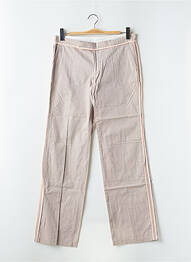 Pantalon drept țesătură poplin talie joasă roz LADY SOUL femeie