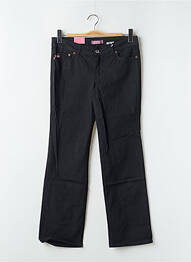 Pantalon drept țesătură poplin mărime normală negru PHARD femme