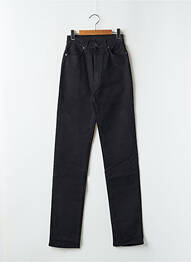 Pantalon slim țesătură poplin talie înaltă negru TEDDY SMITH femme