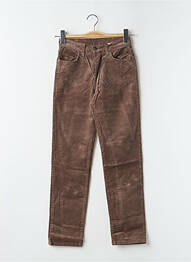Pantalon slim elasticitate maro TEDDY SMITH fată