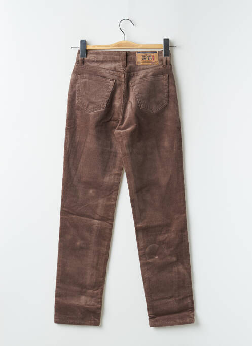 Pantalon slim maro TEDDY SMITH fată