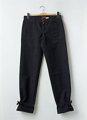 Pantalon drept țesătură poplin mărime normală negru BE YOU K femeie