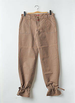Pantalon drept țesătură poplin mărime normală bej BE YOU K femeie
