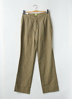 Pantalon drept țesătură poplin mărime normală verde CIMARRON femeie