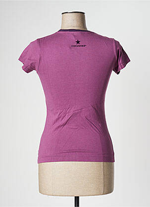 Tricou serigrafie mâneci scurte violet CONVERSE femeie