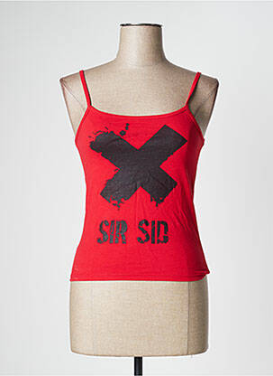 Tricou imprimeu fantezie bretele subțiri roșu SIR SID femeie