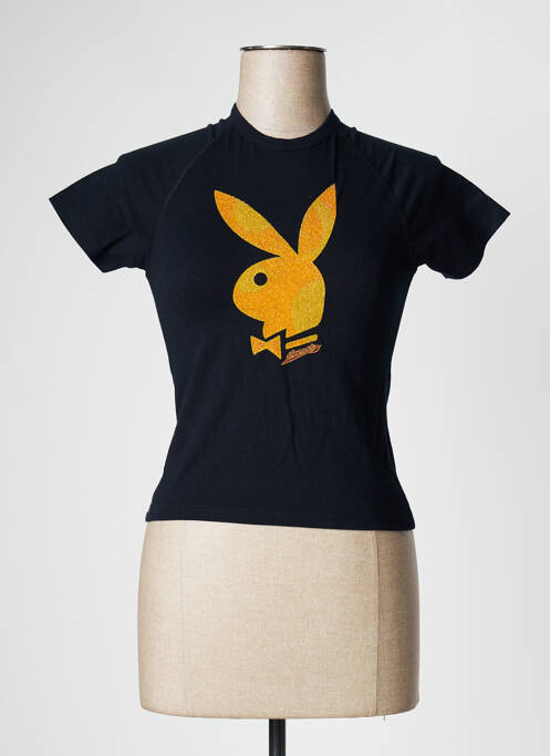 Tricou serigrafie mâneci scurte albastru PLAYBOY femme