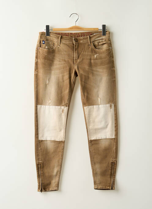 Blugi cu croială slim bej LE TEMPS DES CERISES femeie