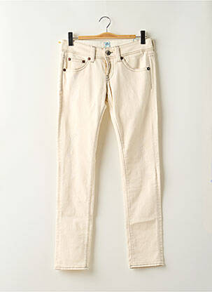 Blugi cu croială slim bej REPLAY femeie