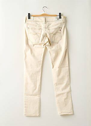 Blugi cu croială slim talie joasă talie joasă bej REPLAY femeie