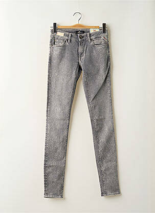 Blugi skinny elasticitate talie joasă gri REPLAY femeie