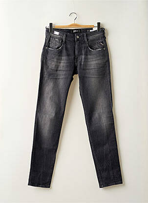 Blugi cu croială slim negru REPLAY femeie