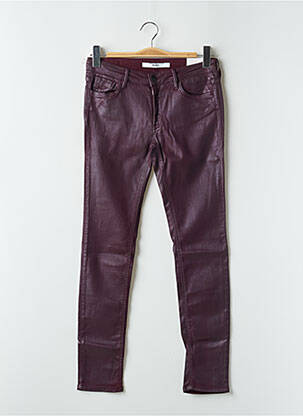 Pantalon slim roșu REIKO femeie