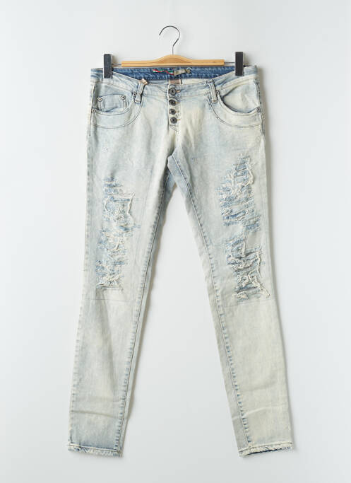 Blugi cu croială slim albastru PLEASE femeie