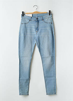 Blugi skinny țesătură brută talie înaltă albastru deschis CHEAP MONDAY femeie