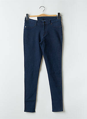 Blugi skinny țesătură brută mărime normală albastru CHEAP MONDAY femeie
