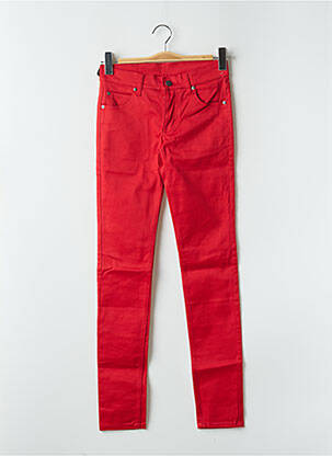 Blugi cu croială slim roșu CHEAP MONDAY femeie