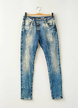 Blugi cu croială slim albastru PLEASE femeie