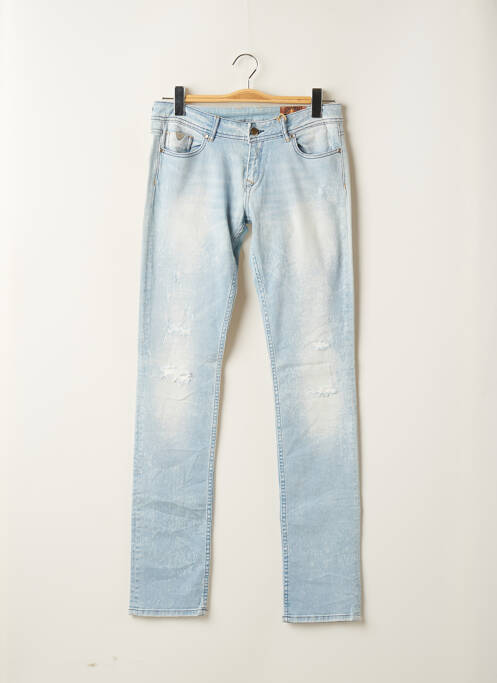 Blugi cu croială slim efect uzat decolorat mărime normală albastru KAPORAL femme