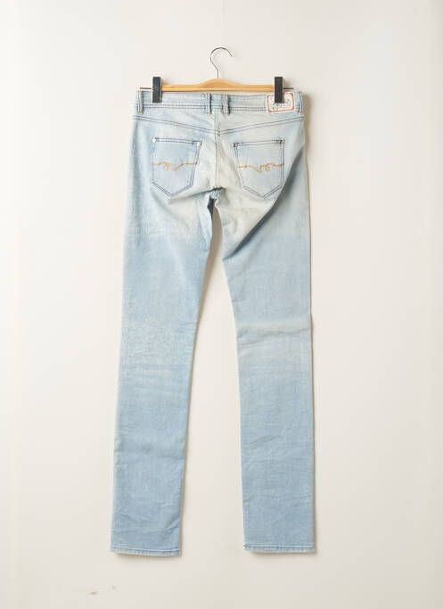 Blugi cu croială slim efect uzat decolorat mărime normală albastru KAPORAL femme