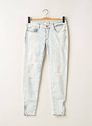 Blugi cu croială slim subțire talie joasă albastru LE TEMPS DES CERISES femme