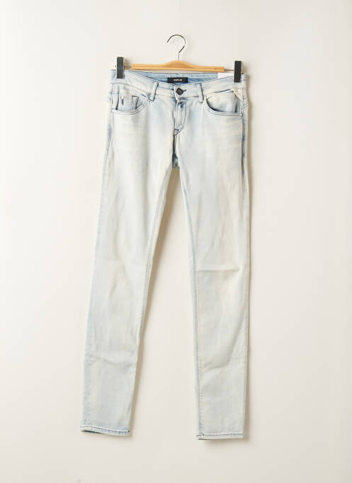 Blugi cu croială slim albastru REPLAY femeie