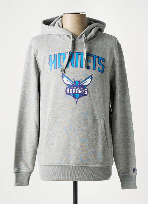 Hanorac cu glugă gri NEW ERA bărbat