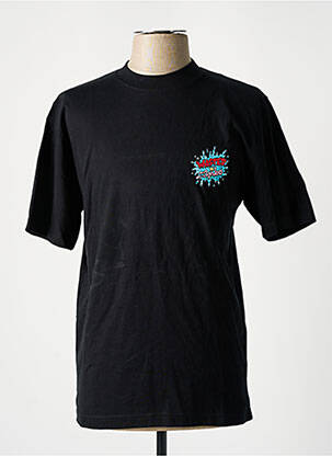 Tricou croială dreaptă mâneci scurte negru WASTED PARIS bărbat