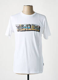 Tricou croială dreaptă mâneci scurte alb TEALER homme