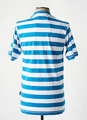 Tricou broderie mâneci scurte albastru TEALER bărbat