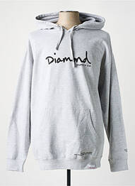 Hanorac cu glugă buzunare mâneci lungi gri DIAMOND homme