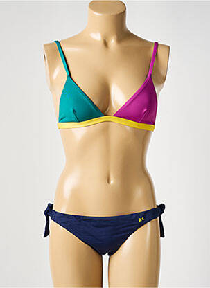 Costum de baie din două piese elasticitate top triunghiuri albastru BOBO CHOSES femeie