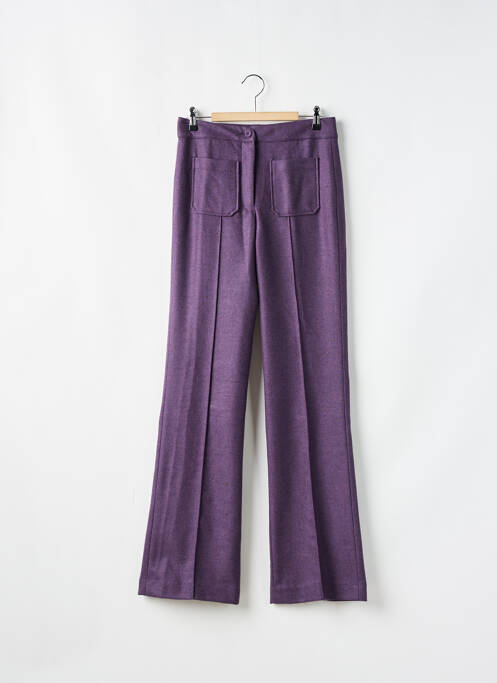 Pantalon evazat violet PRINT STORIES BY SOI femeie