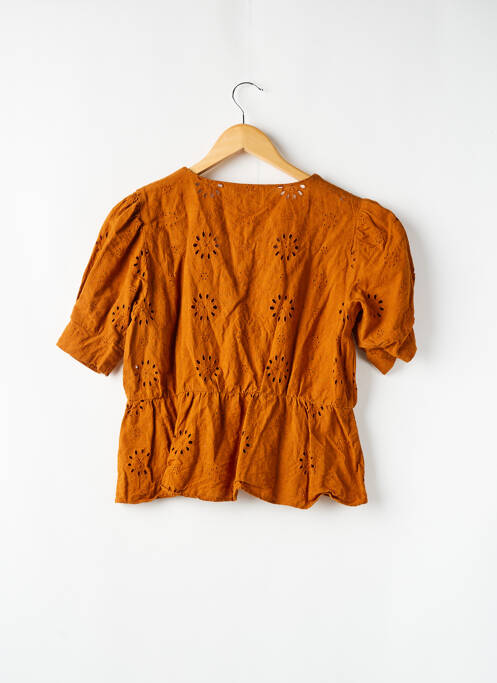 Cămașă mâneci scurte mâneci scurte maro ZARA femme