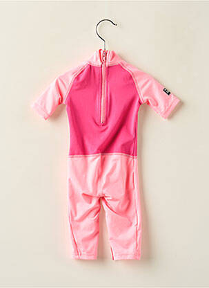 Costum de baie dintr-o singură piesă elasticitate roz DECATHLON fată