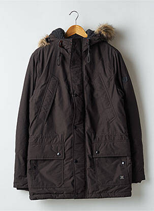 Parka mansete cu margini elastice cu glugă maro JACK & JONES bărbat