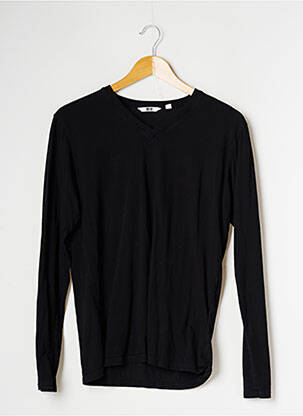 Tricou elasticitate mâneci lungi negru UNIQLO bărbat