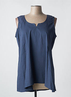 Top albastru POISSONS BLANCS femeie