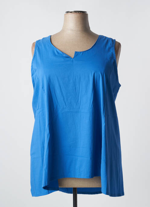 Top albastru POISSONS BLANCS femeie