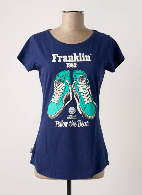 Tricou albastru FRANKLIN MARSHALL femeie
