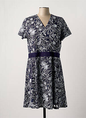 Rochie midi albastru LEO & UGO femeie