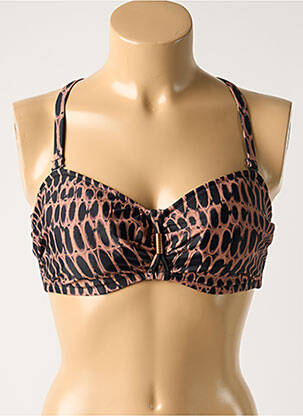 Sutien de costum de baie elasticitate top bentiță maro FANTASIE femeie