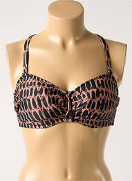 Sutien de costum de baie elasticitate top bentiță maro FANTASIE femeie