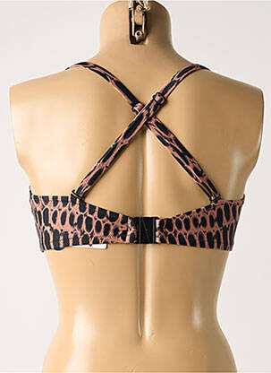 Sutien de costum de baie elasticitate top bentiță maro FANTASIE femeie