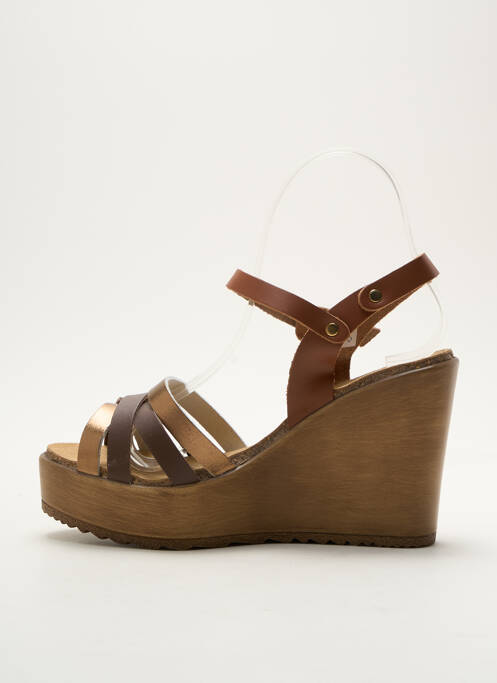 Sandale/Pantofi decupați maro AMOA femeie