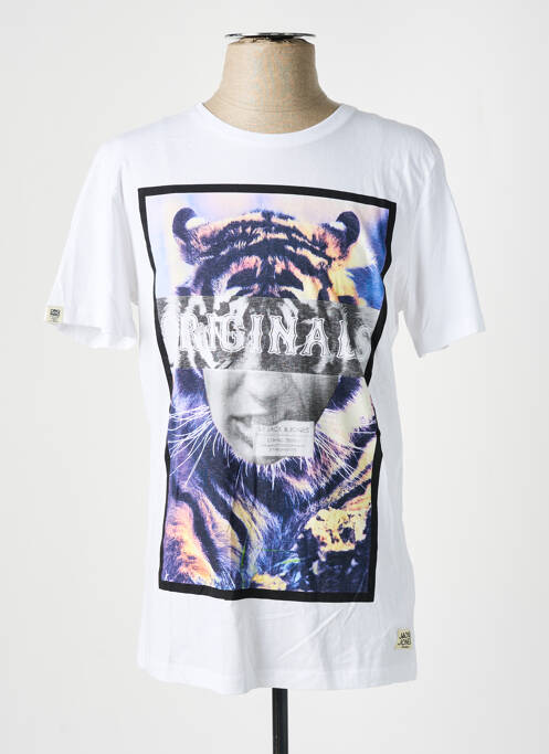 Tricou alb JACK & JONES bărbat