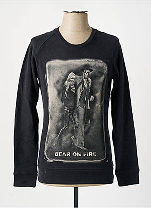 Hanorac negru SEVEN TEES bărbat