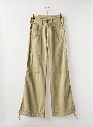 Pantalon evazat bej LOIS femeie