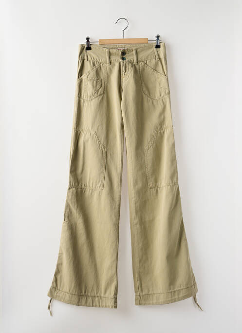 Pantalon evazat bej LOIS femeie